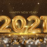 zlote cyfry roku 2021 na czarnym tle